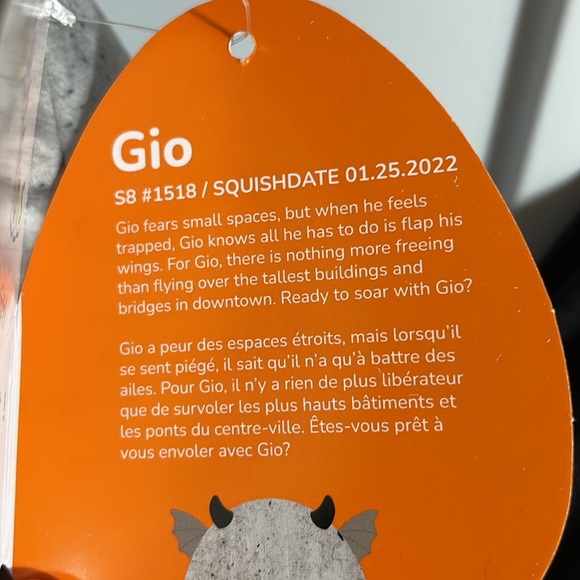 Squishmallow Gio the gargoyle 7.5 to 8” NWT - Picture 4 of 8